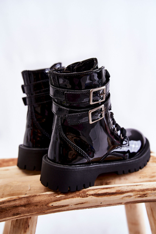 Чоботи дитячі лаковані Big Star KK374131 Чорні