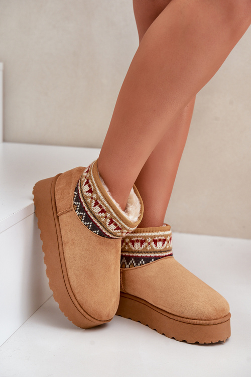 Жіночі зимові черевики з малюнком на платформі Camel Avatharia