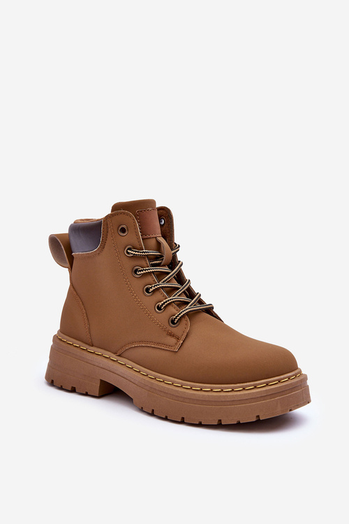 Чоботи жіночі стьобані на підкладці Corbin Темно-бежеві