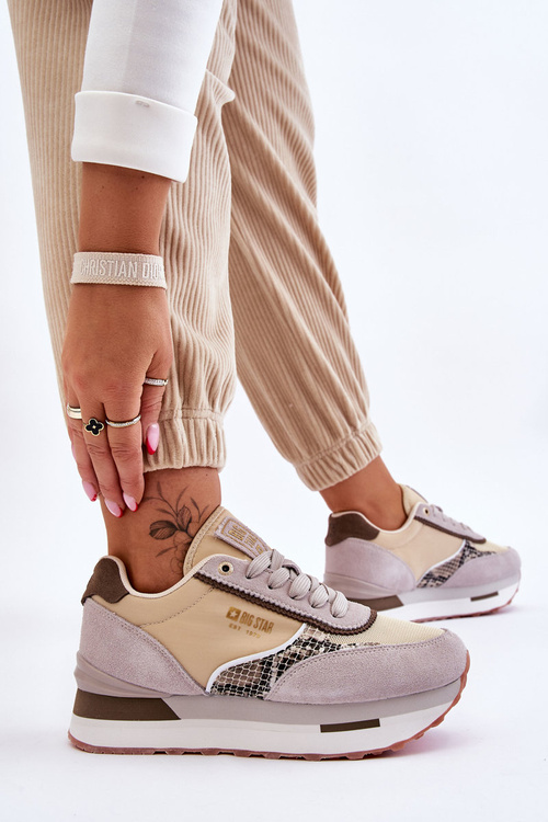 Модні кросівки Memory Foam System Big Star LL274364 Beige