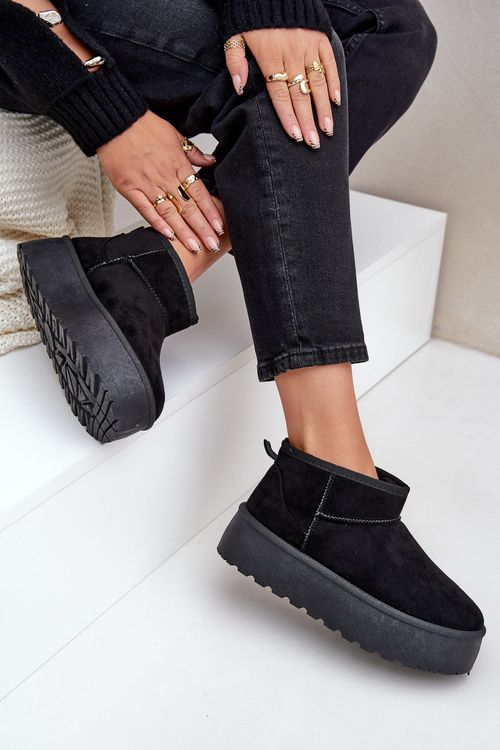 Жіночі Снігостійкі Черевики На Платформі Чорні Ninala