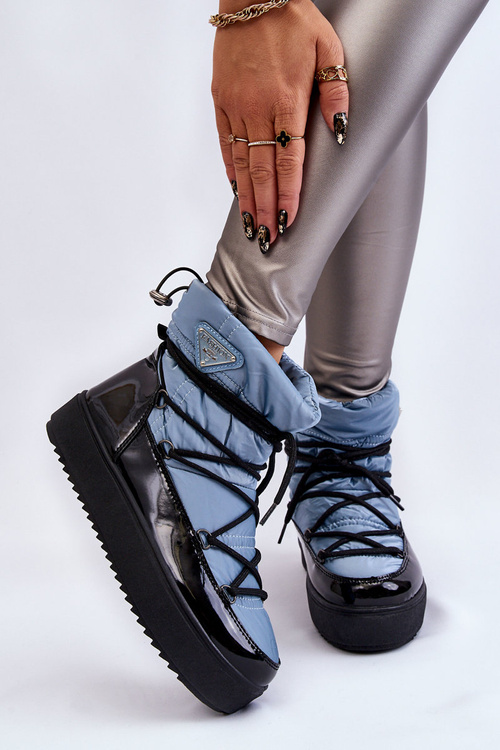 Жіночі модні зимові черевики на шнурівці Blue Carrios