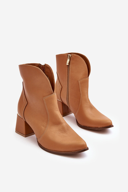 Жіночі шкіряні ковбойські чоботи на підборах Camel Lewski 3166/B/2/G