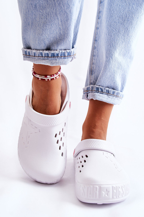 Жіночі світлі тапочки Big Star II275003 Білі