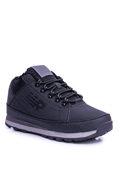 Чоловічі утеплені трекінгові черевики чорні Newlans2