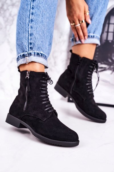 Класичні жіночі утеплені чоботи замшеві чорні Simplicity