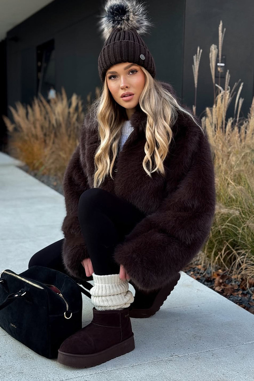 Низькі снігові чоботи на платформі Big Star OO274A101 шоколадні