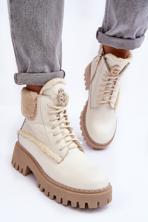 Жіночі шкіряні черевики Trapper Cream Vergo