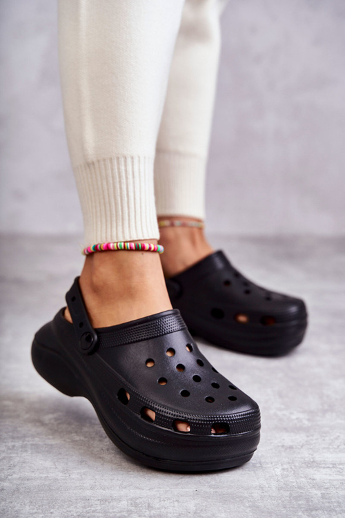 Жіночі поролонові тапочки Crocs Black Coline