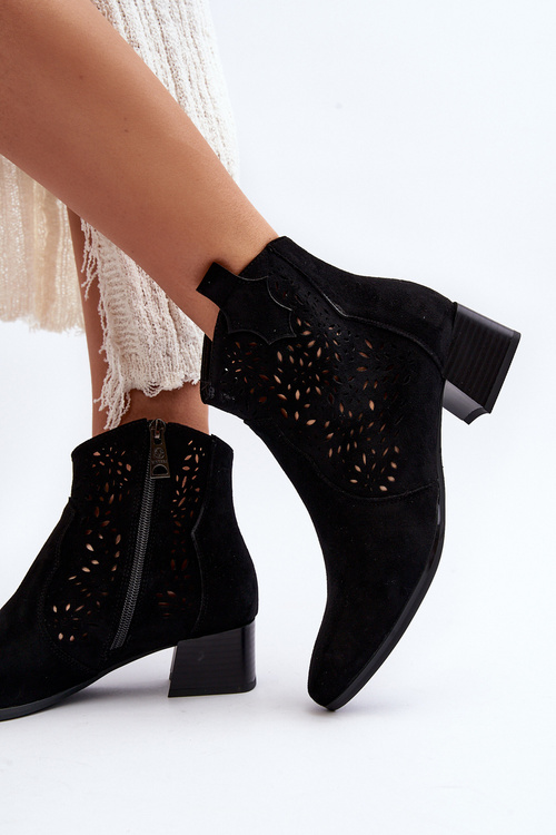 Жіночі мереживні черевики Чорні Madalina