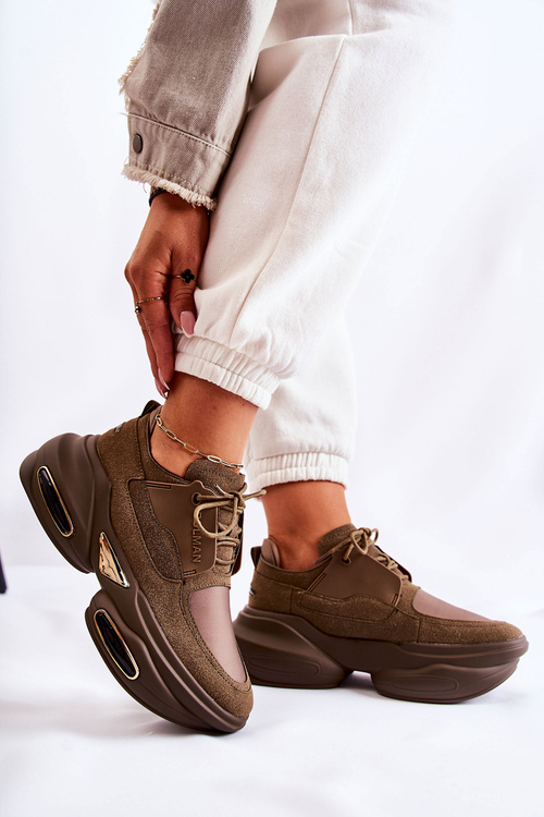 Жіночі спортивні кросівки кольору хакі New Horizon