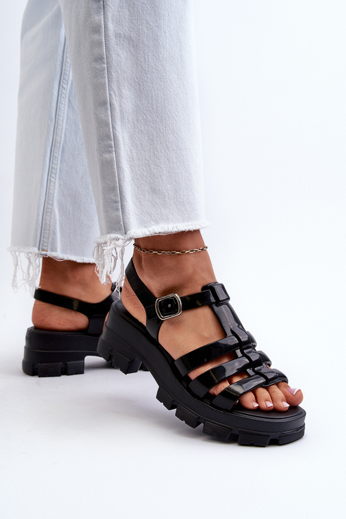 Жіночі босоніжки із запахом ZAXY NN285039 Чорні