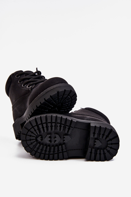 Дитячі утеплені чорні черевики Trapper Dexter