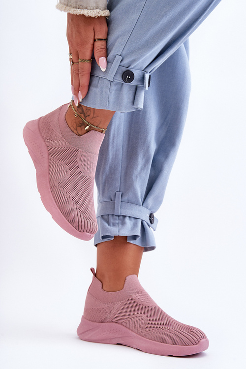 Жіноче спортивне взуття без шнурівки Claris рожевого кольору