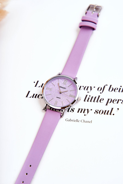 Дивитися на шкіряному ремінці без нікелю ERNEST Purple