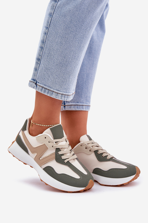 Жіноче Спортивне Взуття Кросівки Бежево-Зелені Britma