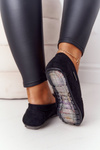 Жіночі замшеві лофери чорні San Marino