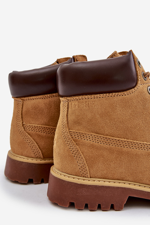 Замшеві утеплені чоловічі черевики Big Star OO174136 HI-POLY SYSTEM Camel