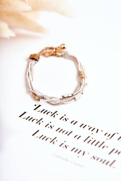 Жіночий регульований браслет з кристалами Білий