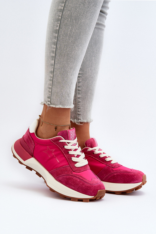 Жіночі шкіряні кросівки Big Star NN274961 Фуксія