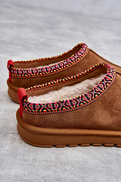 Замшеві жіночі тапочки з верблюжим хутром Buffie