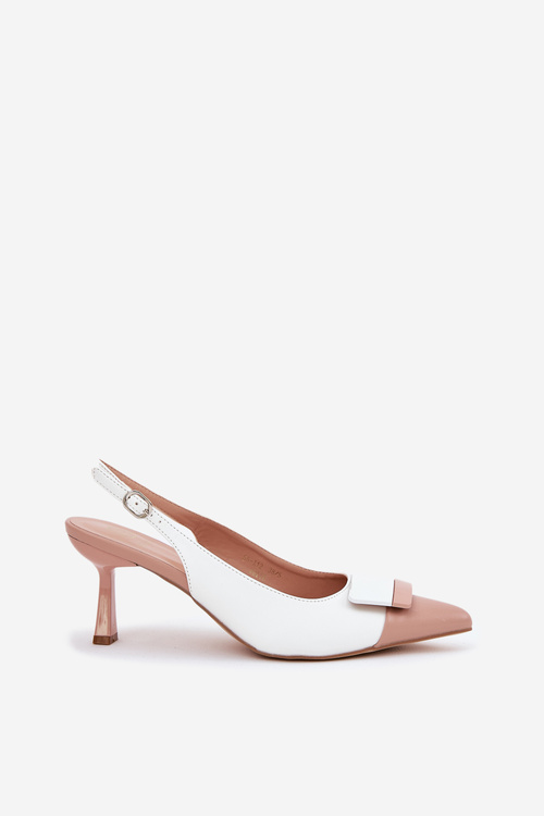 Елегантні Туфлі На Шпильках З Декором Еко Шкіра Білі Ottoles