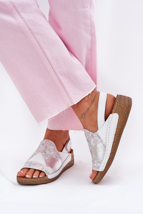 Жіночі Лакові Сандалі На Високій Платформі З Плетінням Maciejka L7067-11 Білі