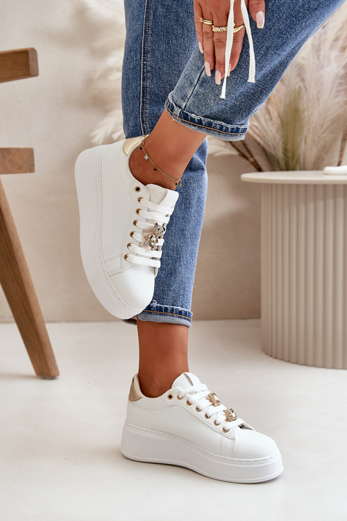 Жіночі кросівки на платформі з білим ведмедиком Vailina