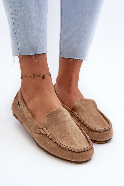 Жіночі коричневі мокасини зі штучної замші Amrutia