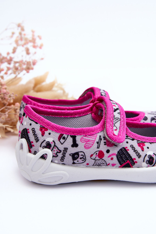 Тапочки дитячі балерини Befado 114X521 сіро-рожевий