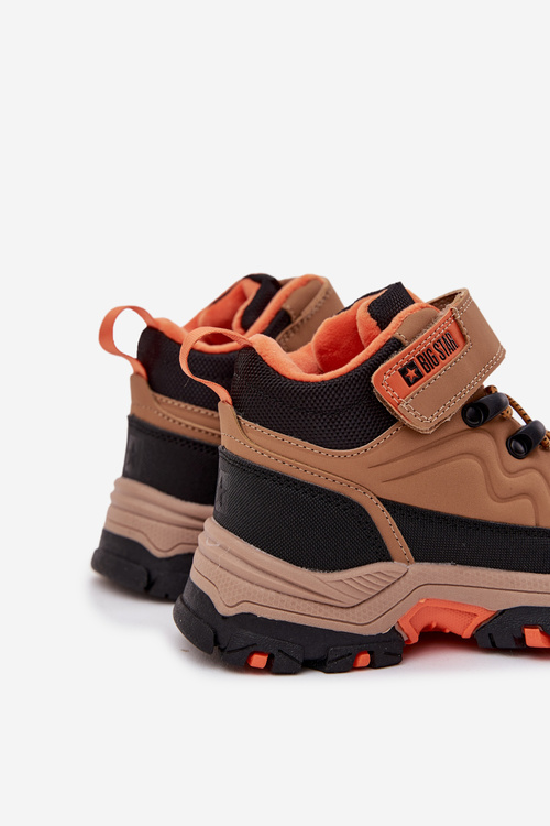 Дитячі зимові чоботи на липучках Big Star SS374012 Коричневі