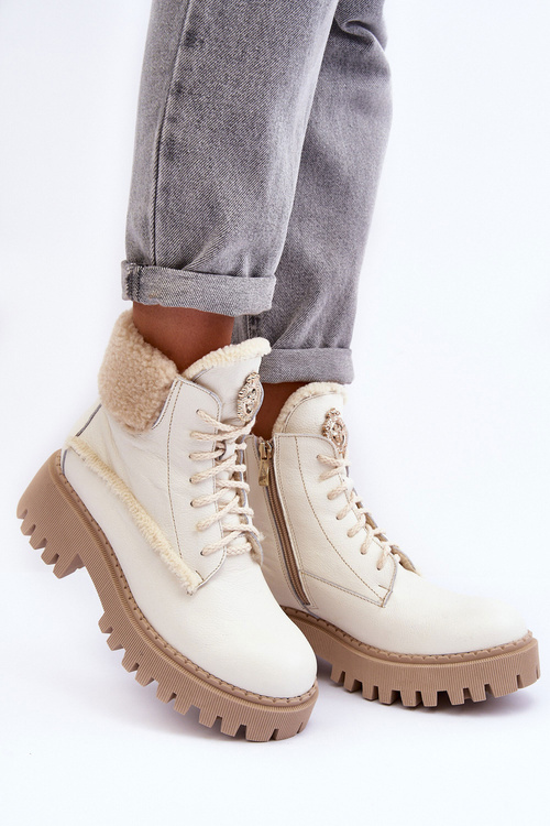 Жіночі шкіряні черевики Trapper Cream Vergo