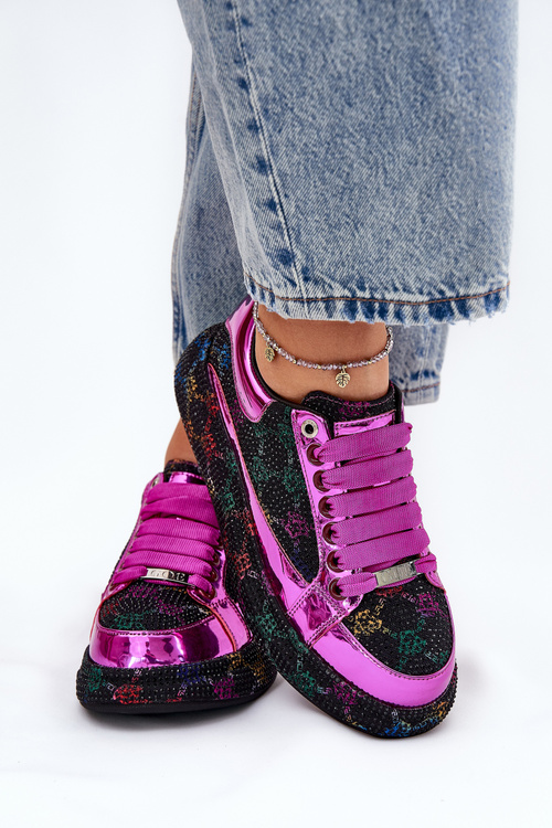 Жіночі Прикрашені Кросівки На Платформі Чорні GOE NN2N4006