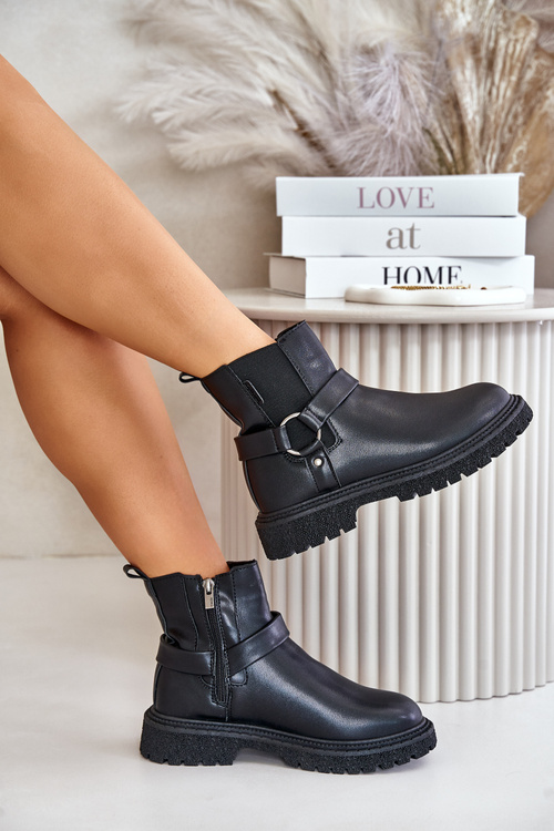 Ботильйони утеплені на блискавці Big Star OO274A128 Чорні