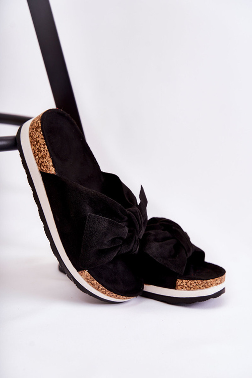 Чорні тапочки на платформі, такі зручні