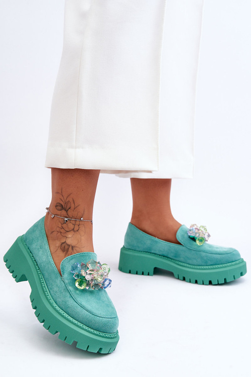 Жіночі лофери Crystal Green Avril