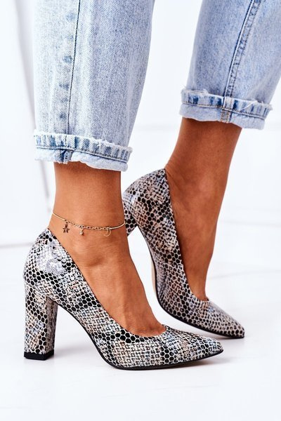 Шкіряні туфлі з тваринним малюнком Lewski Shoes 2453 Чорно-сині