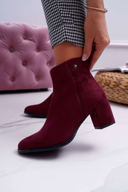 Жіночі чоботи на підборах Sergio Leone Maroon BT520