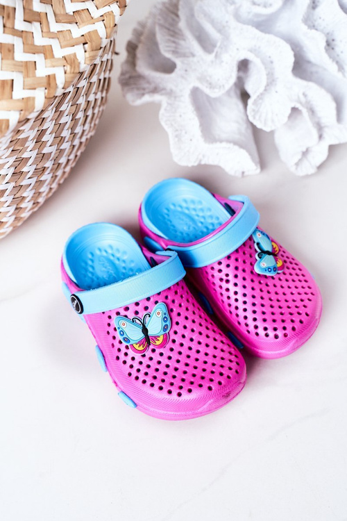 Дитячі поролонові тапочки Crocs Fuchsia Olivia