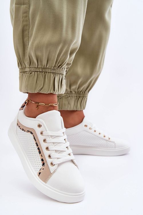 Жіноче класичне спортивне взуття біло-бежевий Amaranti