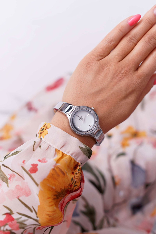 Жіночий годинник Michael John Silver White Mirava