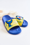 Світлі дитячі тапочки жовто-блакитні Sharky 