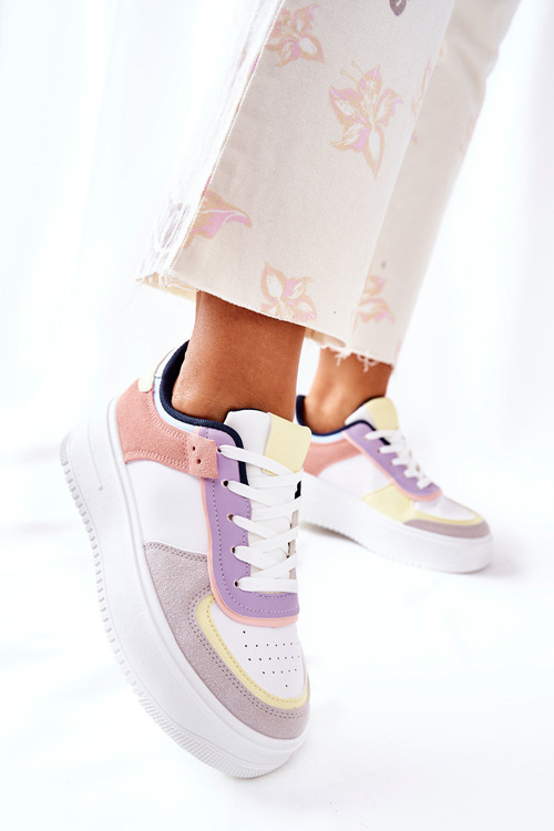 Спортивне взуття на платформі White-Yellow Freedom