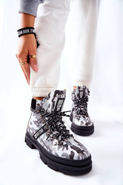 Шкіряні туристичні черевики Big Star II274368 Moro Black