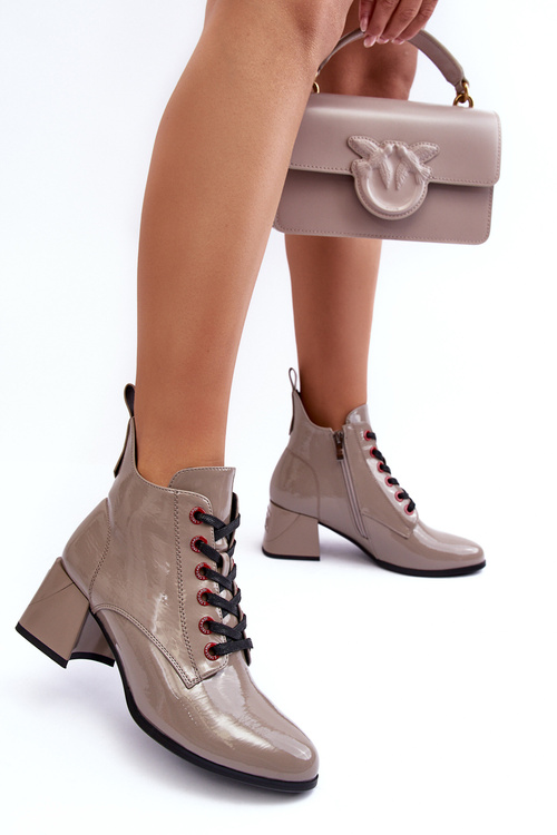 Чоботи на низькій шнурівці SBarski MR870-66 Темно-бежеві