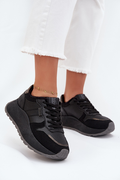 Утеплені Жіночі Кросівки На Платформі Big Star SS274007 HI-POLY SYSTEM Чорні
