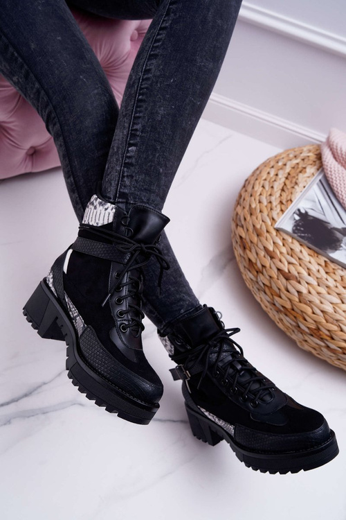 Жіночі високі чоботи Snake Trappers Black Nemtere