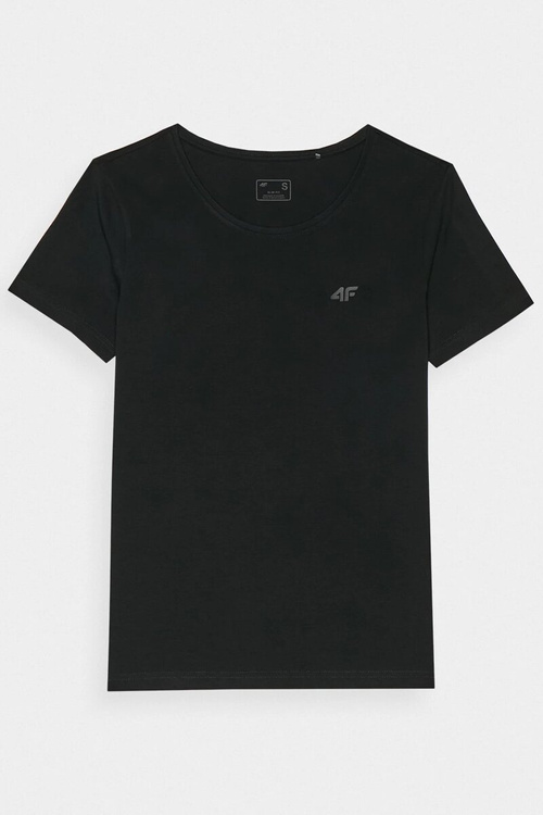 Жіноча гладка футболка з логотипом чорна 4F 4FWMM00TTSHF1845-20S