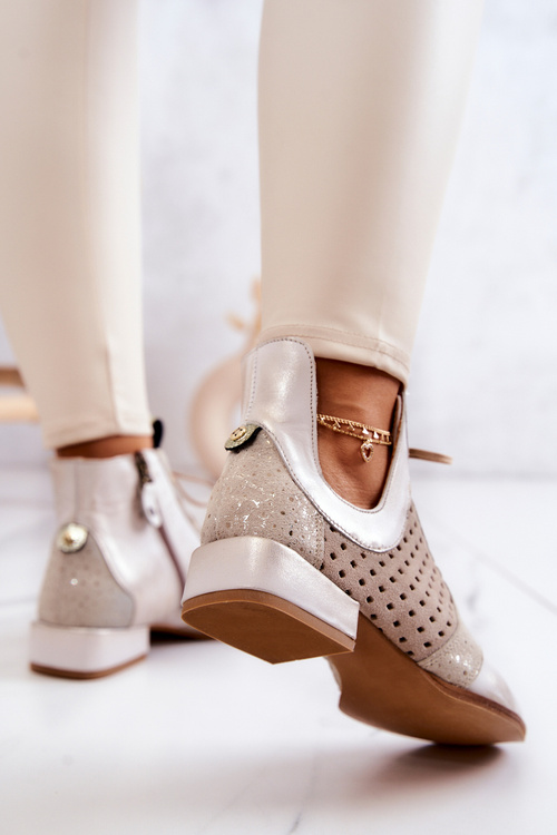 Чоботи шкіряні Maciejka 05541-25 Світло-бежевий