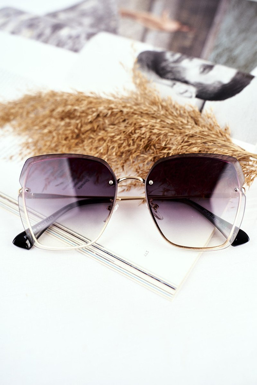 Жіночі сонцезахисні окуляри чорні Prius PRE-34 Gold Gradient